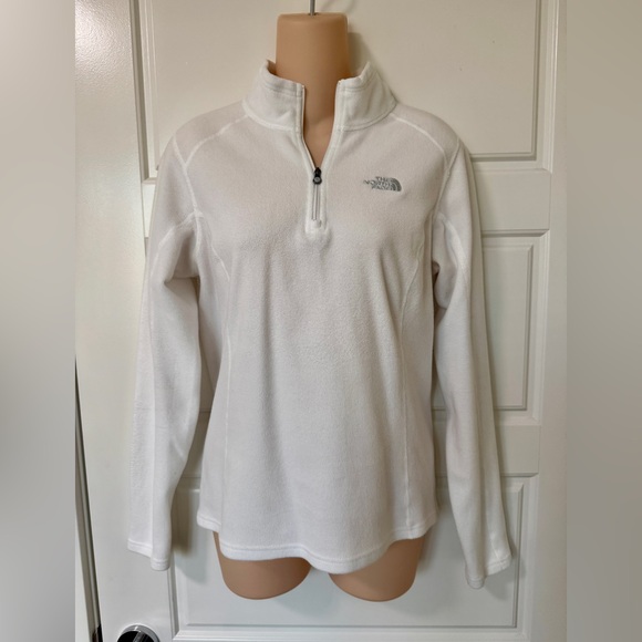 The North Face white Quarter-Zip fleece, size S - Picture 2 of 5